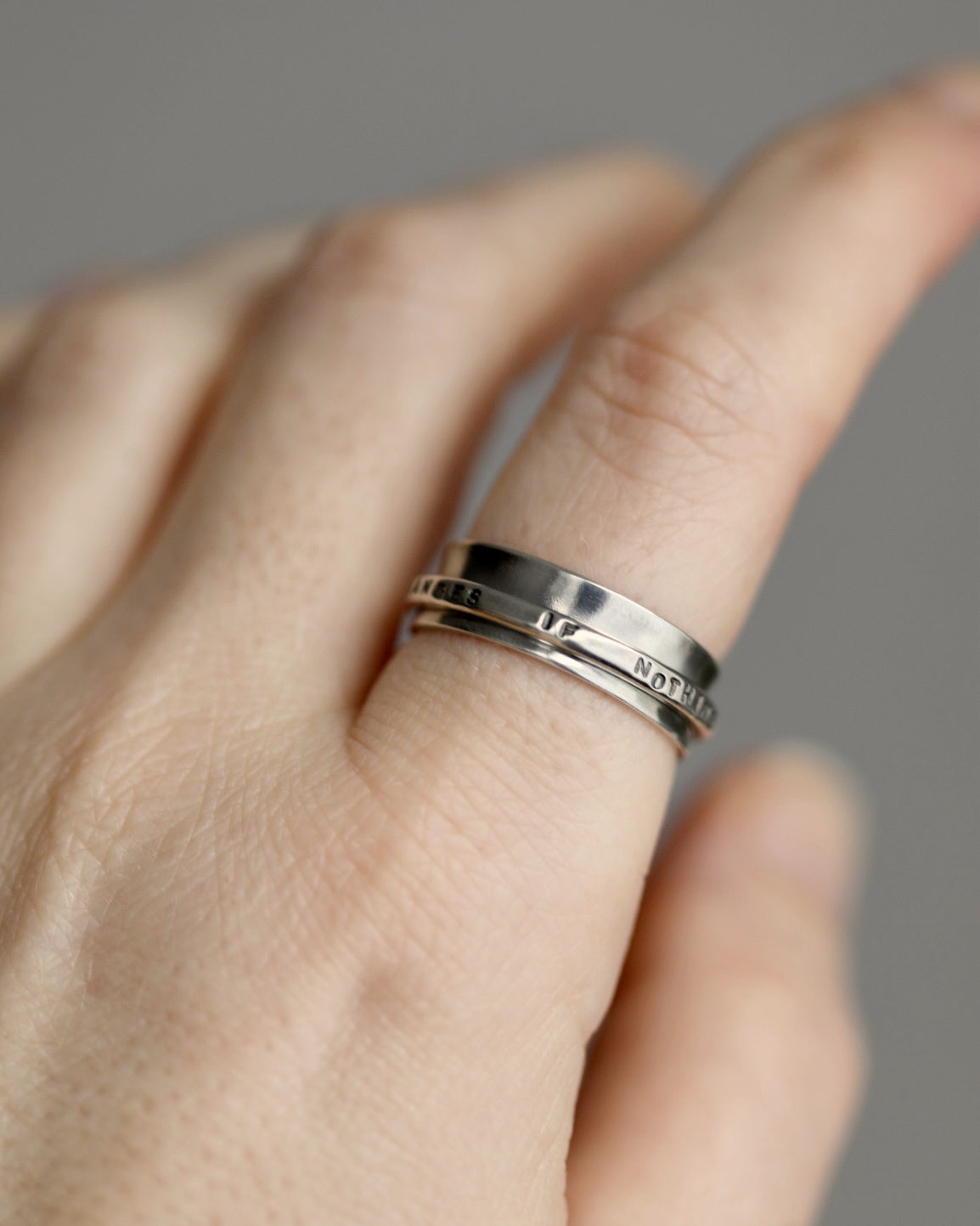 Personalised Silver Spinning Ring