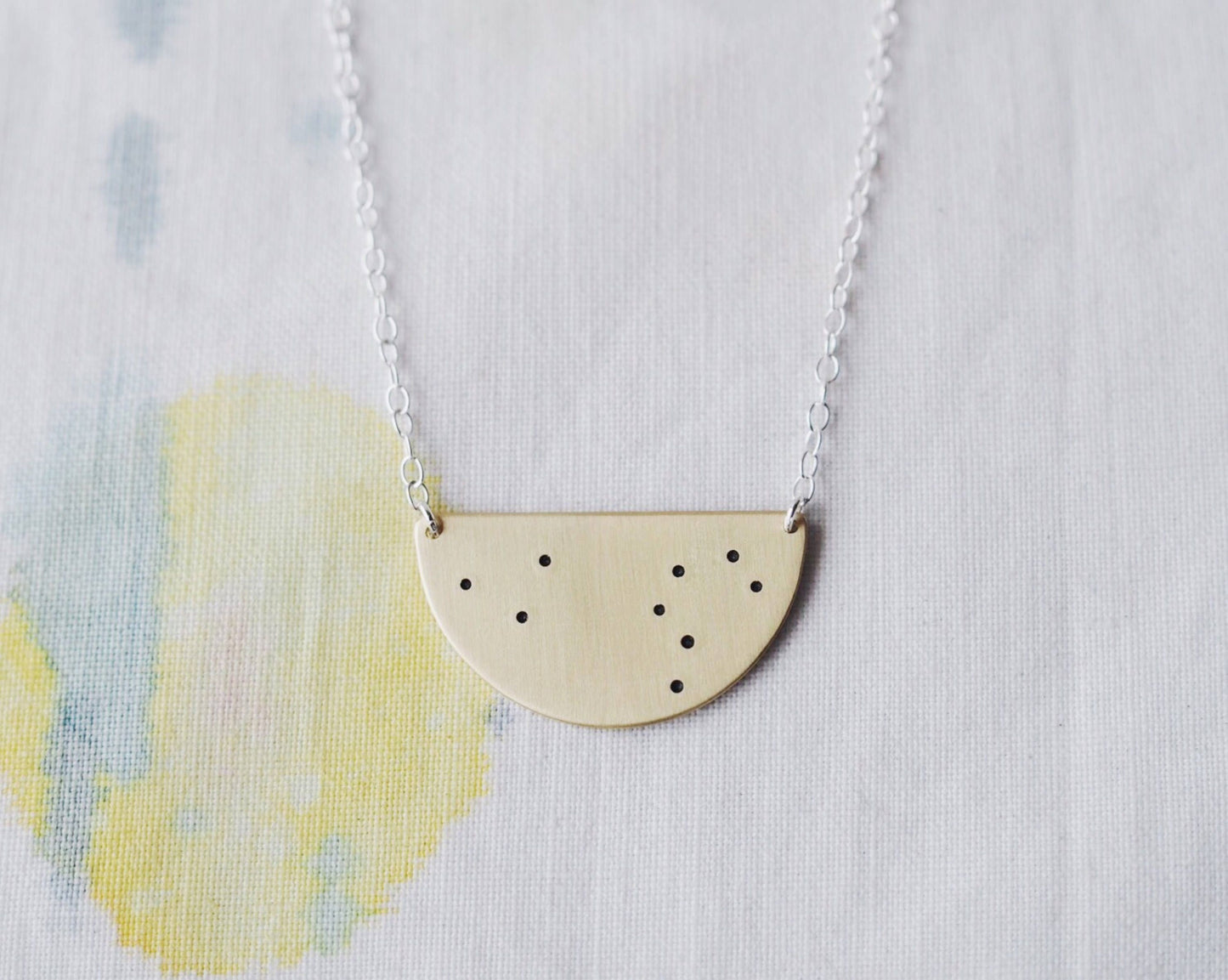 Zodiac Constellation Semi Circle Necklace