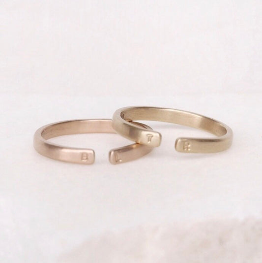 Personalised Ring in Yellow or Rose Gold