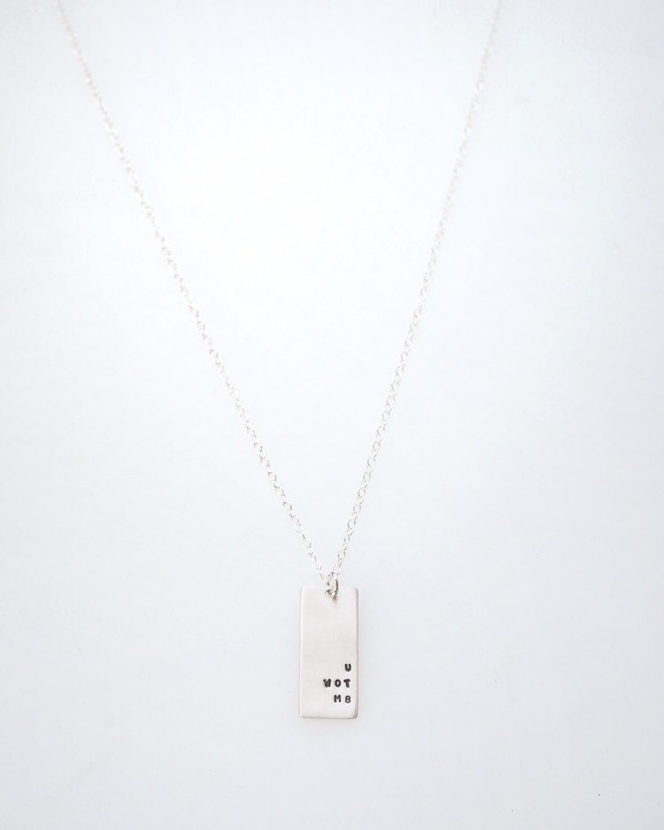 Personalised Rectangle Necklace