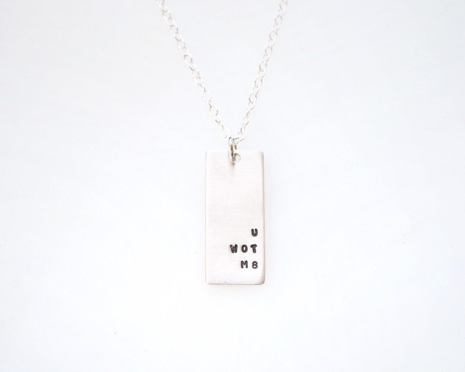 Personalised Rectangle Necklace