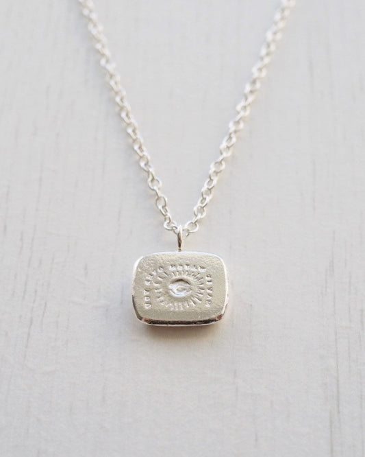 May It Watch Over You Silver Eye Necklace