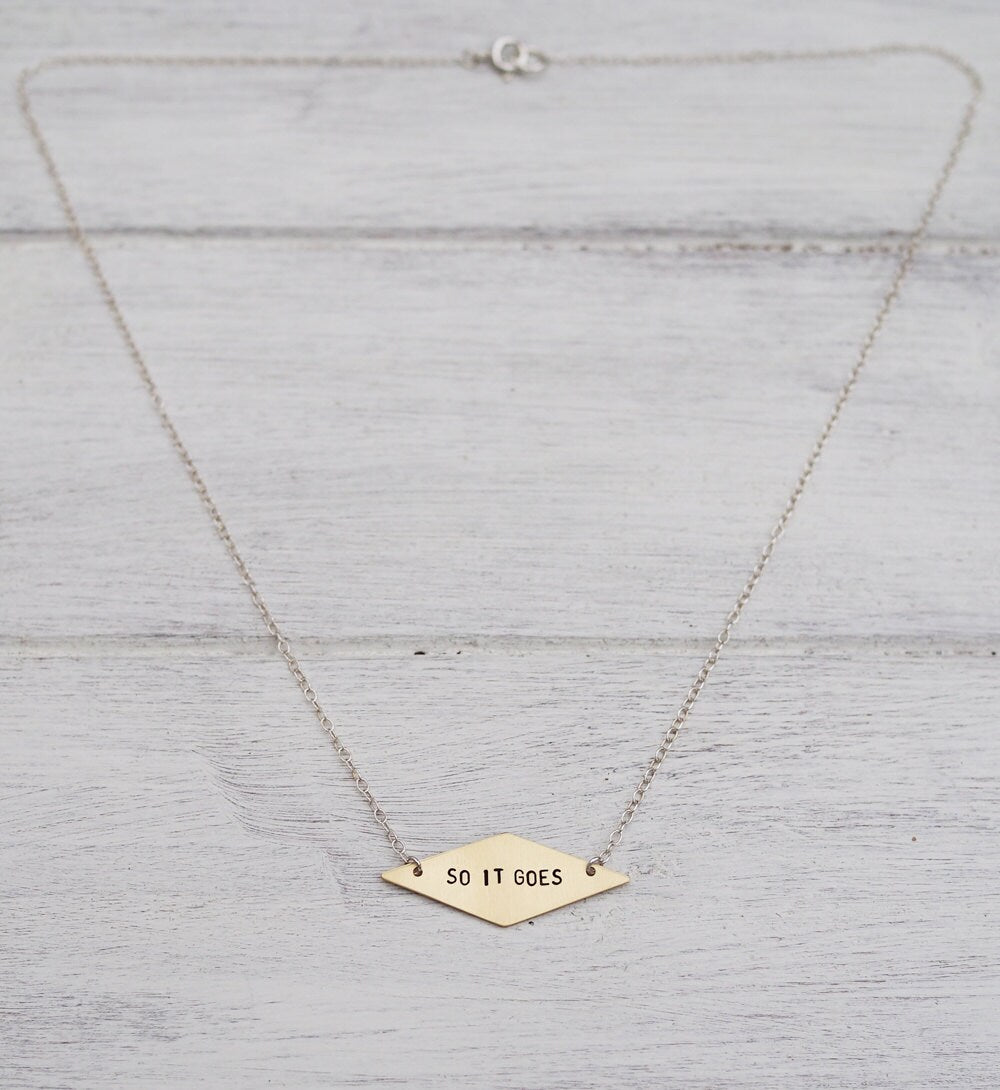 Personalised Diamond Shaped Necklace