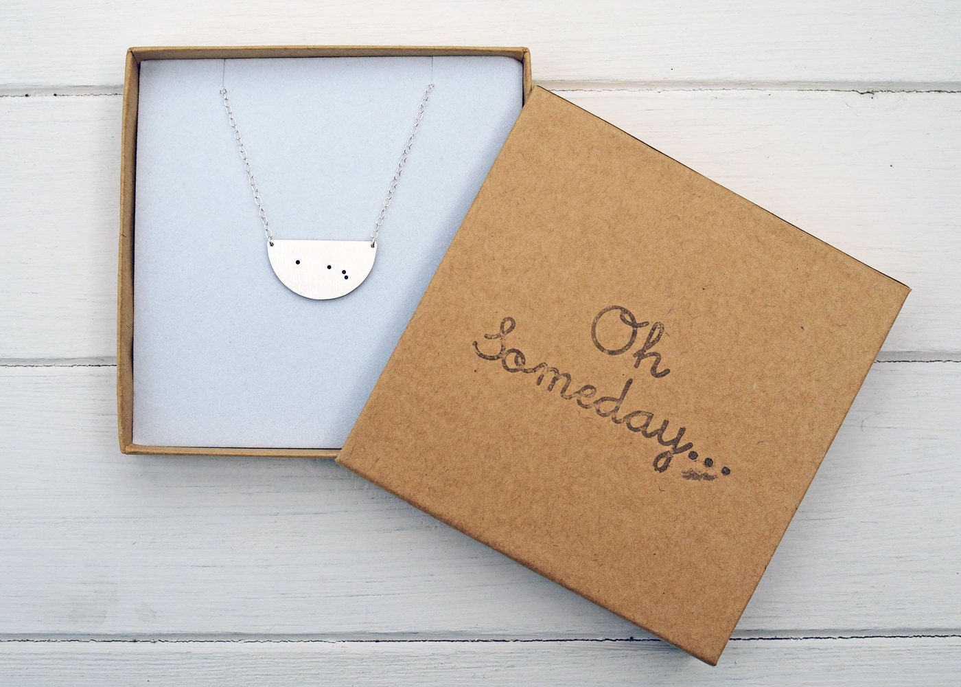 Zodiac Constellation Semi Circle Necklace