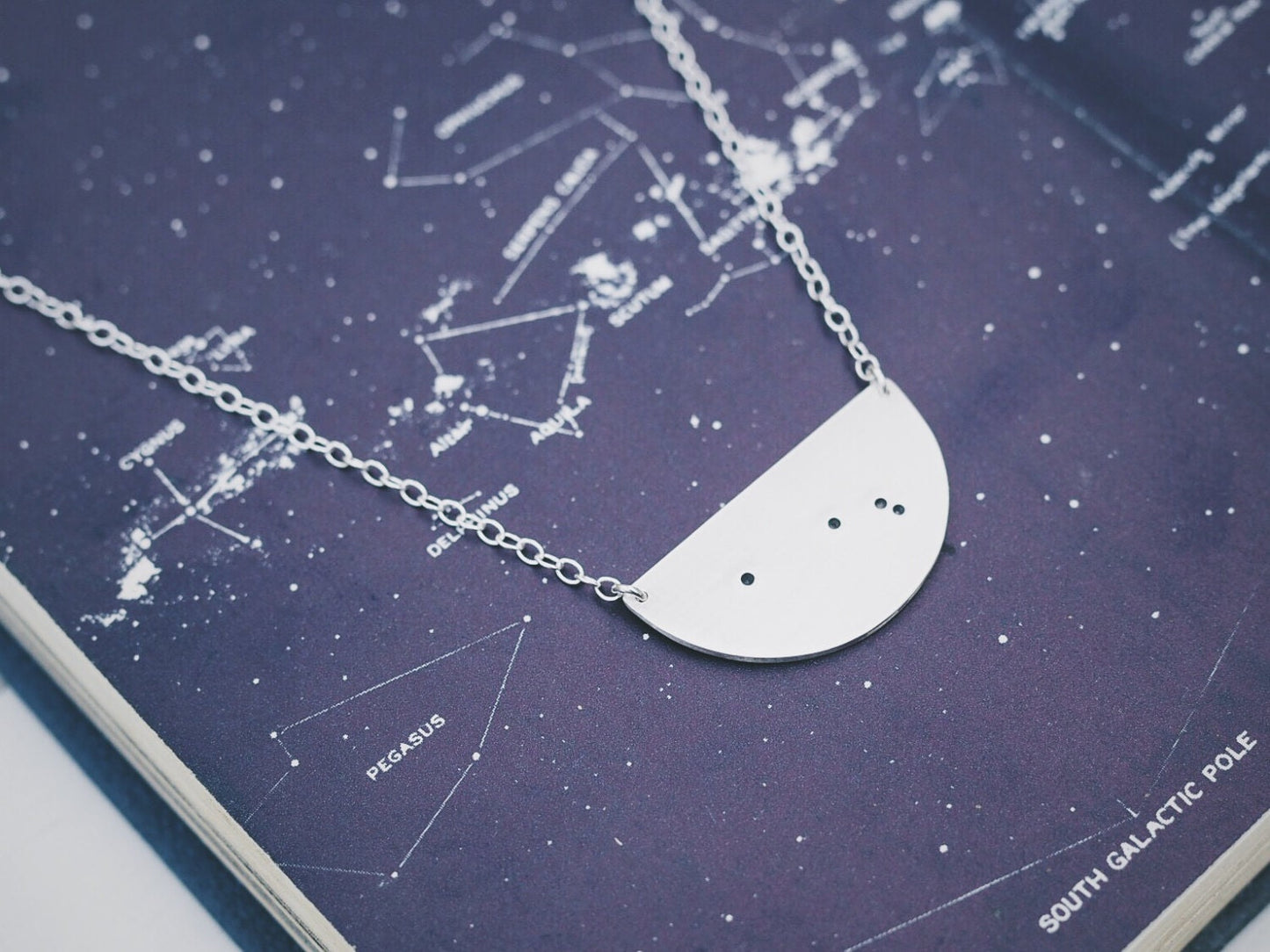 Zodiac Constellation Semi Circle Necklace