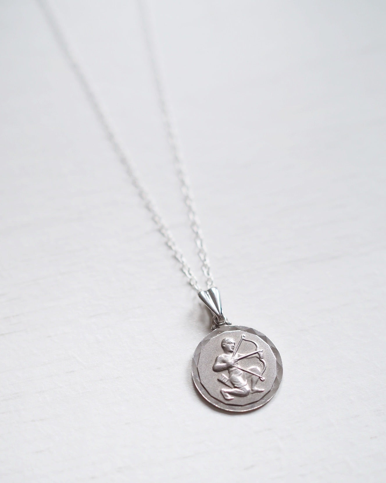 Vintage Silver Sagittarius Charm Necklace