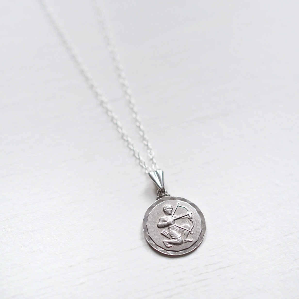 Vintage Silver Sagittarius Charm Necklace