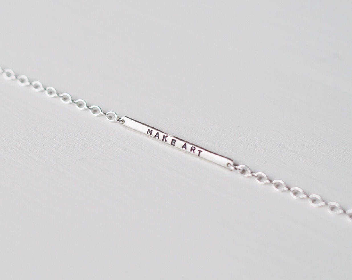 Personalised Silver Bar Bracelet