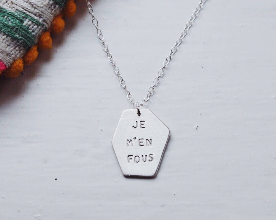Je M'en Fous - I Don't Care Necklace