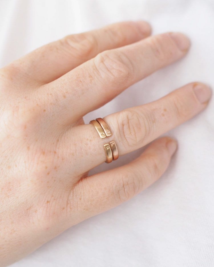 Personalised Ring in Yellow or Rose Gold