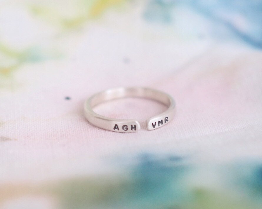 Personalised Initial Ring