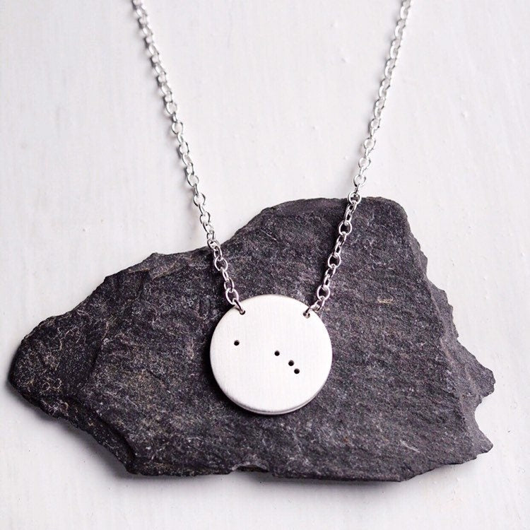 Zodiac Star Sign Constellation Circle Necklace