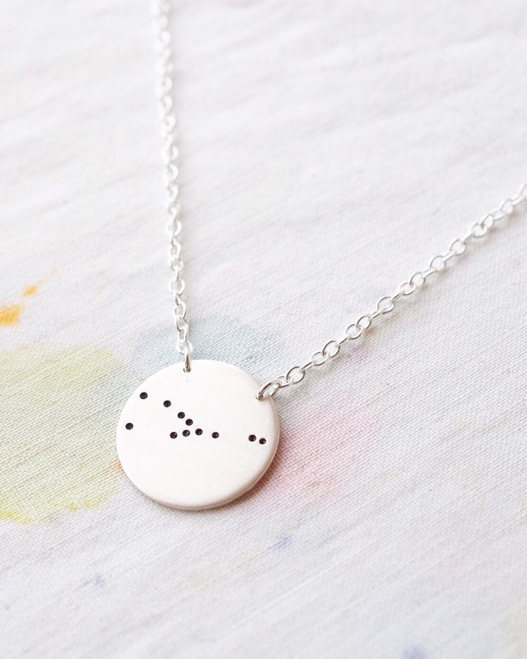 Zodiac Star Sign Constellation Circle Necklace