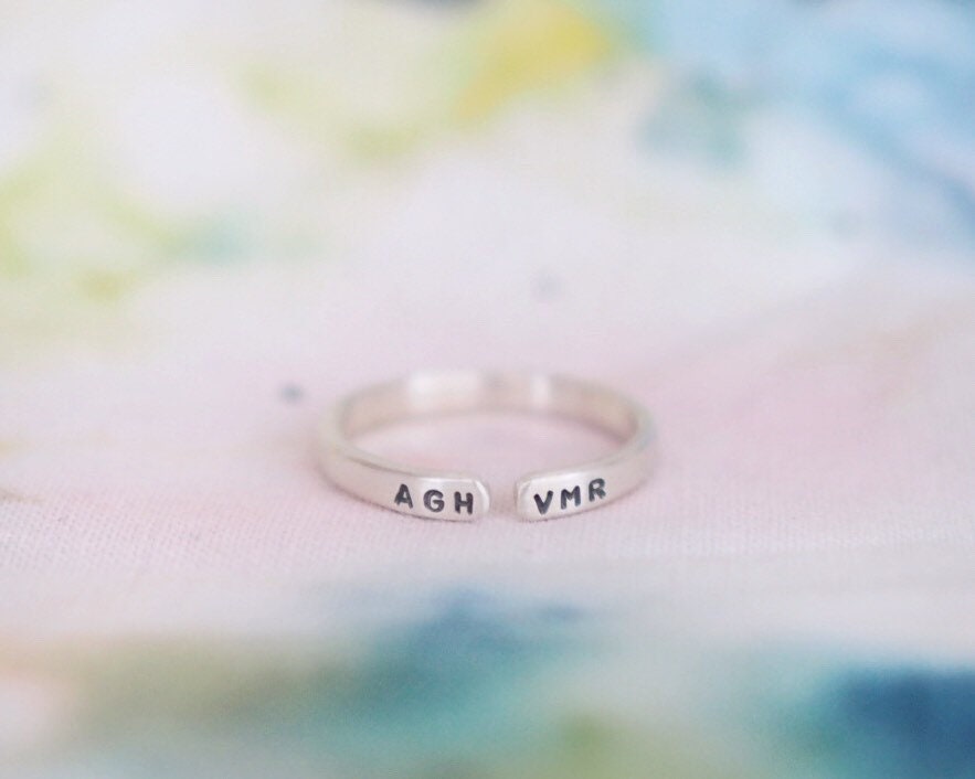 Personalised Initial Ring