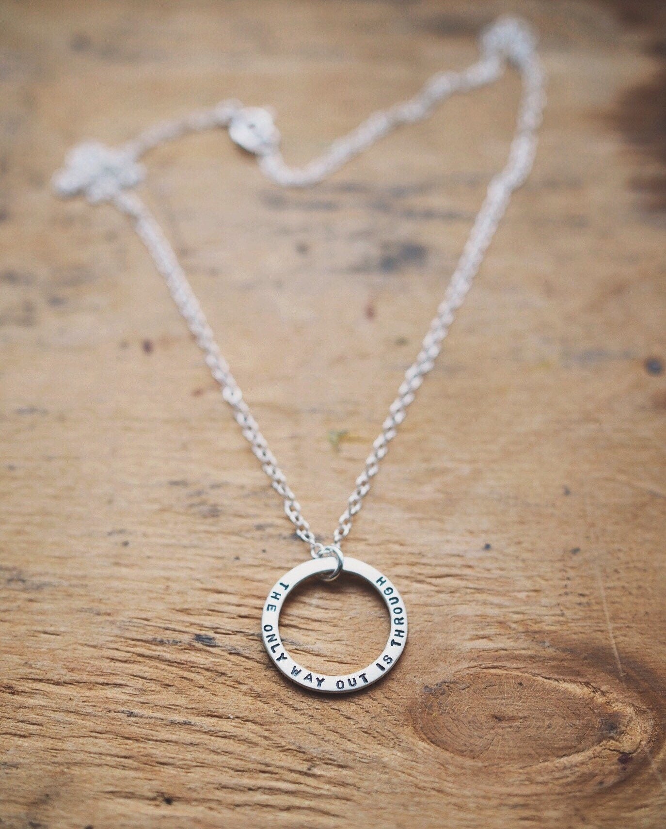 Personalised Silver Circle Necklace