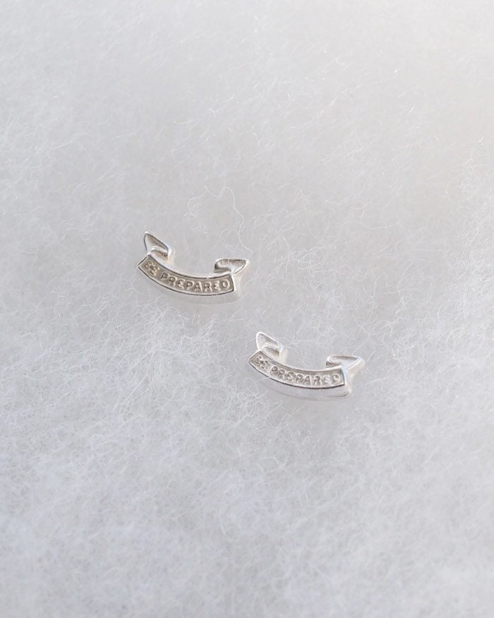 Be Prepared Silver Stud Earrings