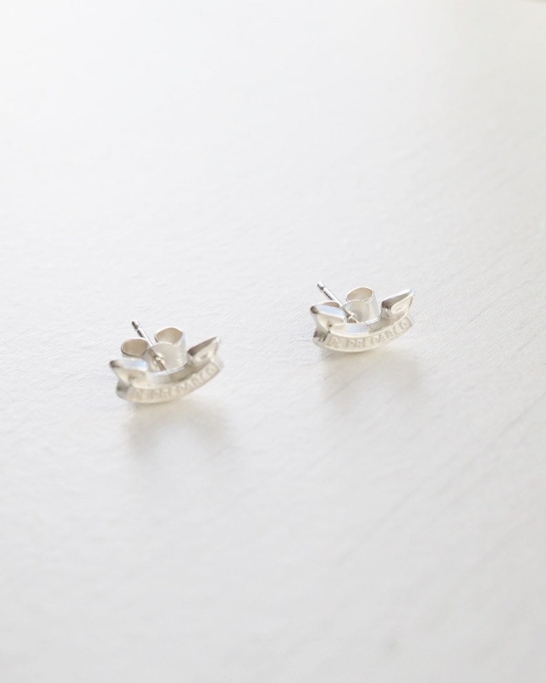 Be Prepared Silver Stud Earrings