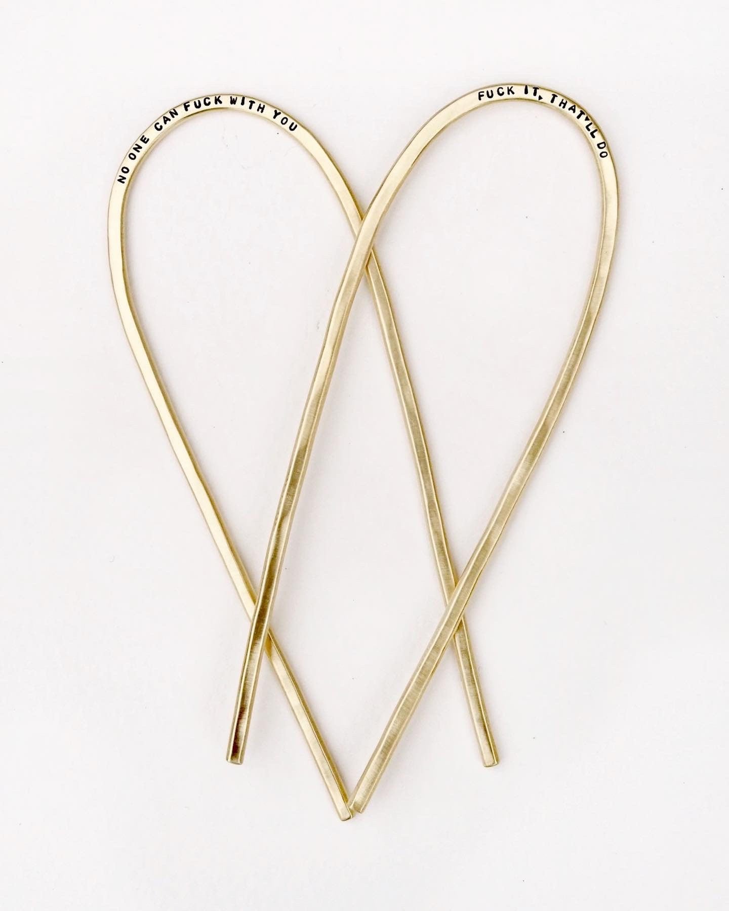 Personalised Brass Hair Pin