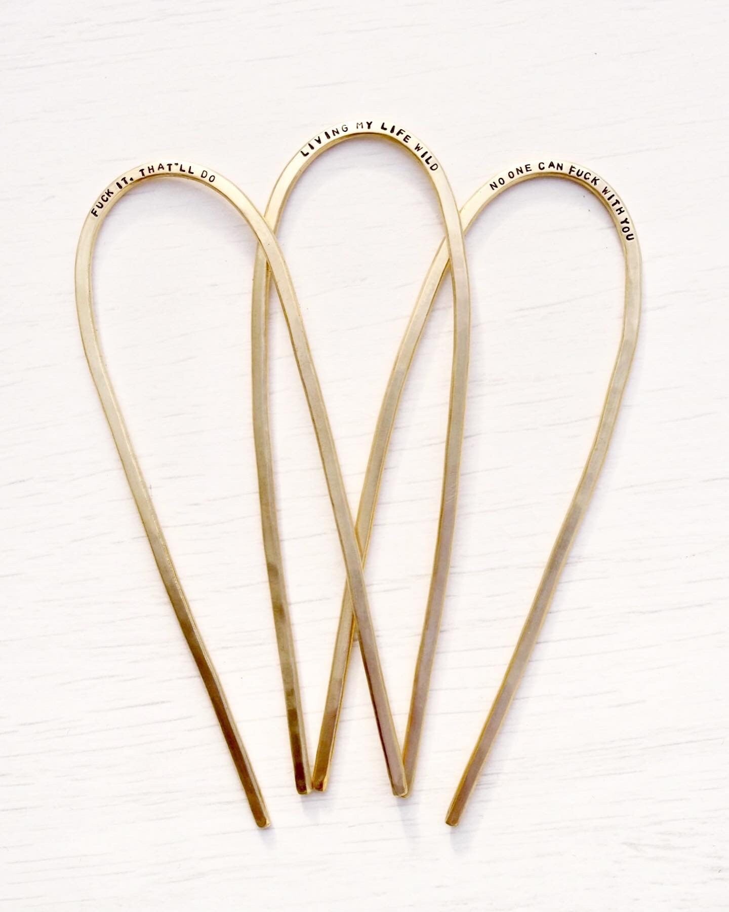 Personalised Brass Hair Pin