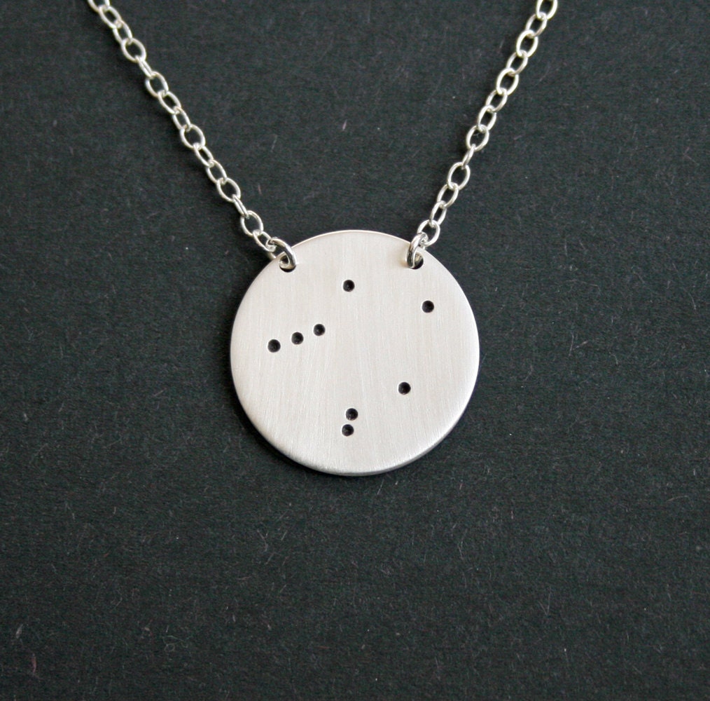 Zodiac Star Sign Constellation Circle Necklace